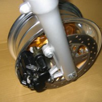 10インチワイドホイールディスク化　NSR50/80キャリパー